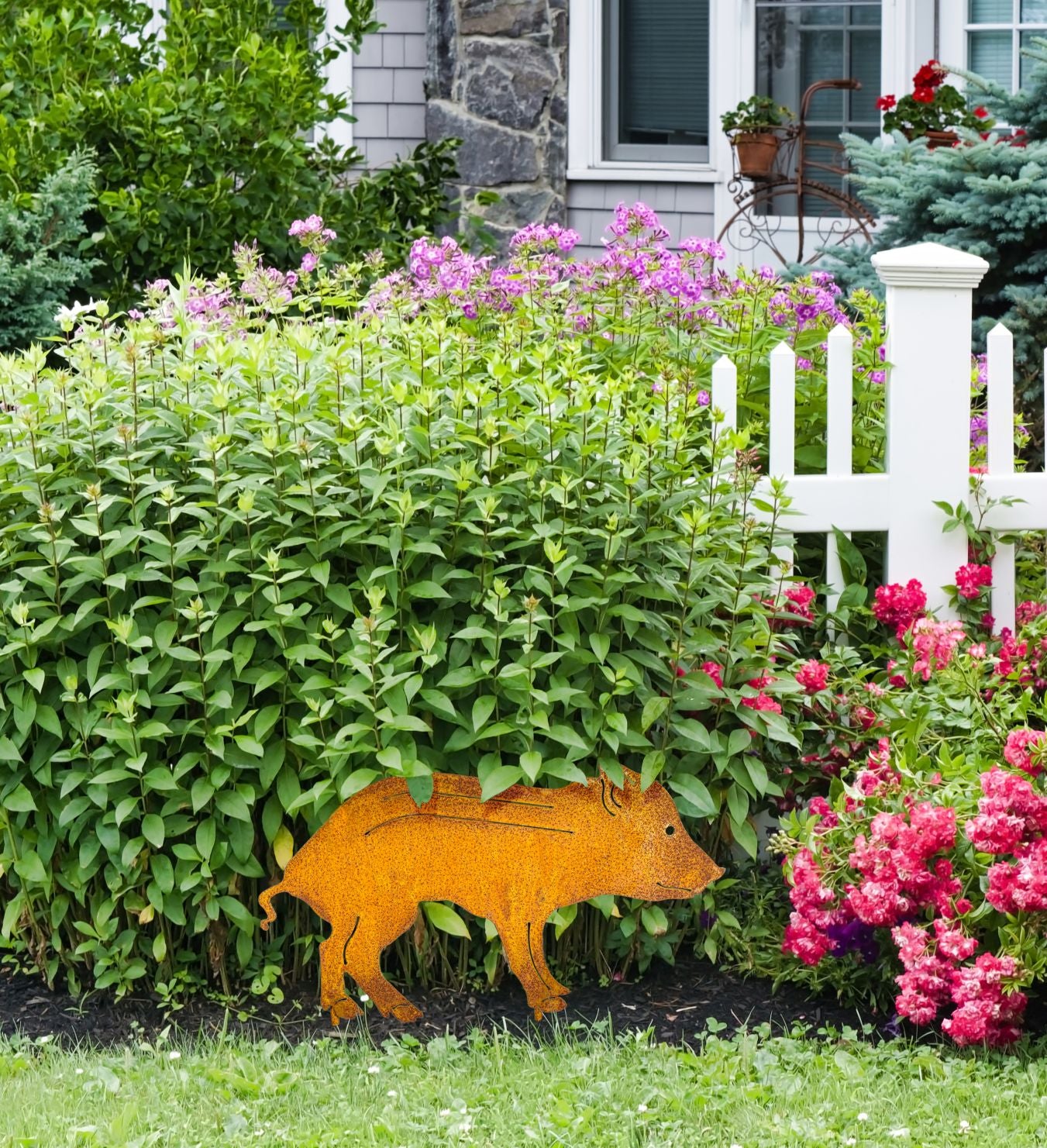 Metall Deko Frischling in Rostoptik - Rost Deko für Garten Edelrost Gartendeko