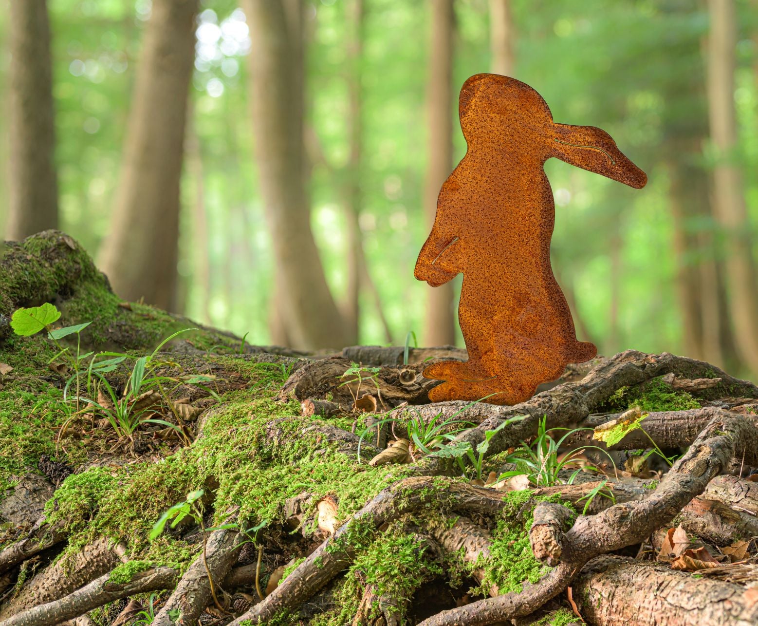 Edelrost Gartendeko: Osterdekoration für draußen - Hase