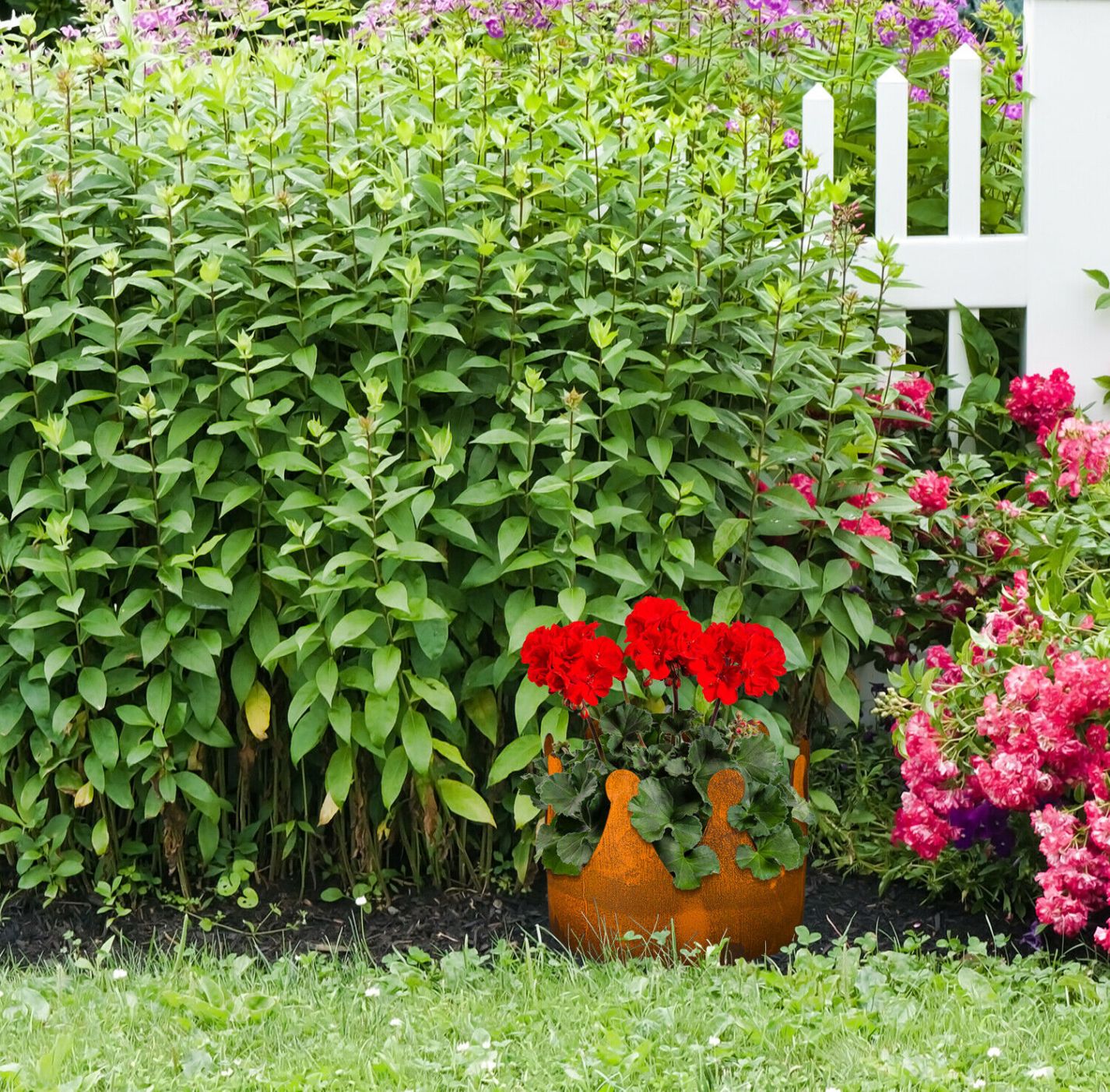 Krone zum Bepflanzen in Rostoptik - Ostern Deko Frühling - Balkon Deko Garten