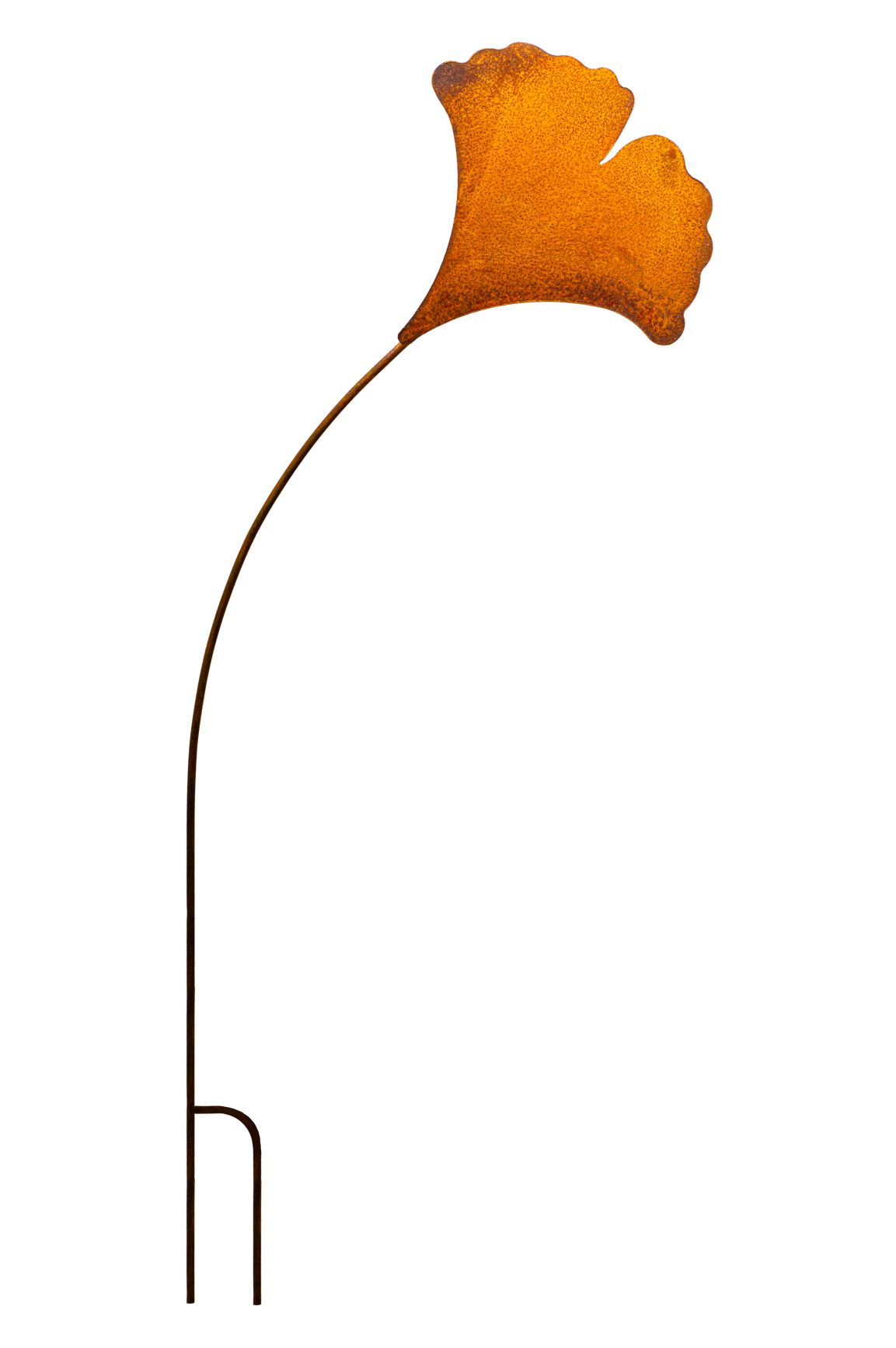 Ginkgo Blatt Rost Deko für Garten, Terrasse oder Balkon Metall Edelrost Ginkgo