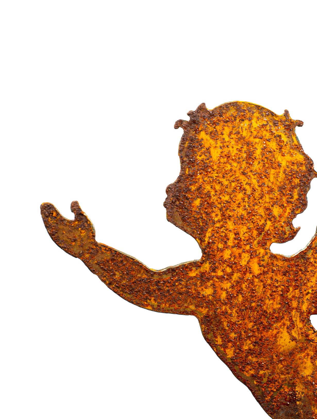 2 Engel Rost Deko Figuren für den Deko Garten, den Balkon oder die Haustüre