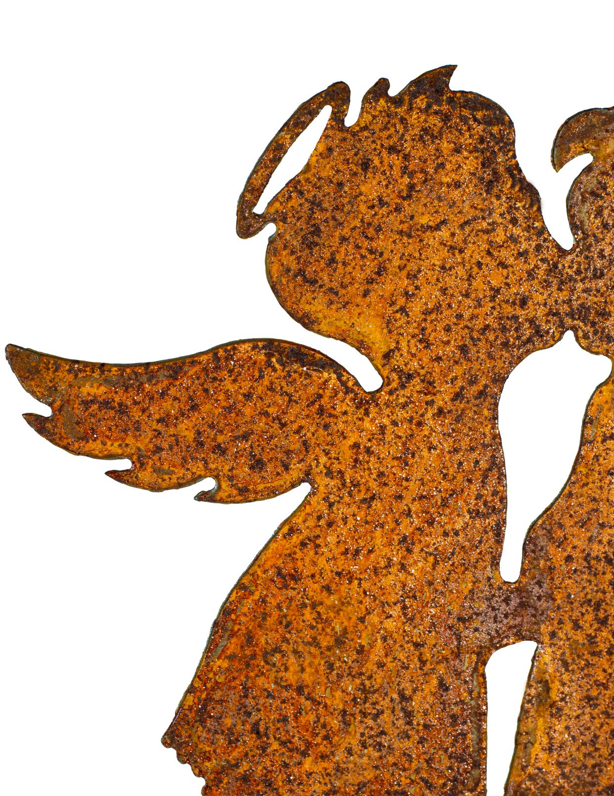 Rostfigur 'Engel Im Mond' – 20 Cm Hoch, Metall Im Rost-Design | Gartendeko Zum Aufhängen
