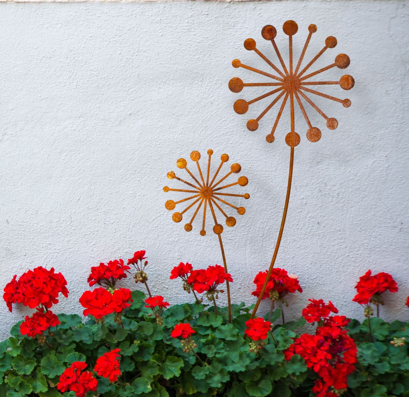 Pusteblume Gartenstecker Edelrost Gartendeko