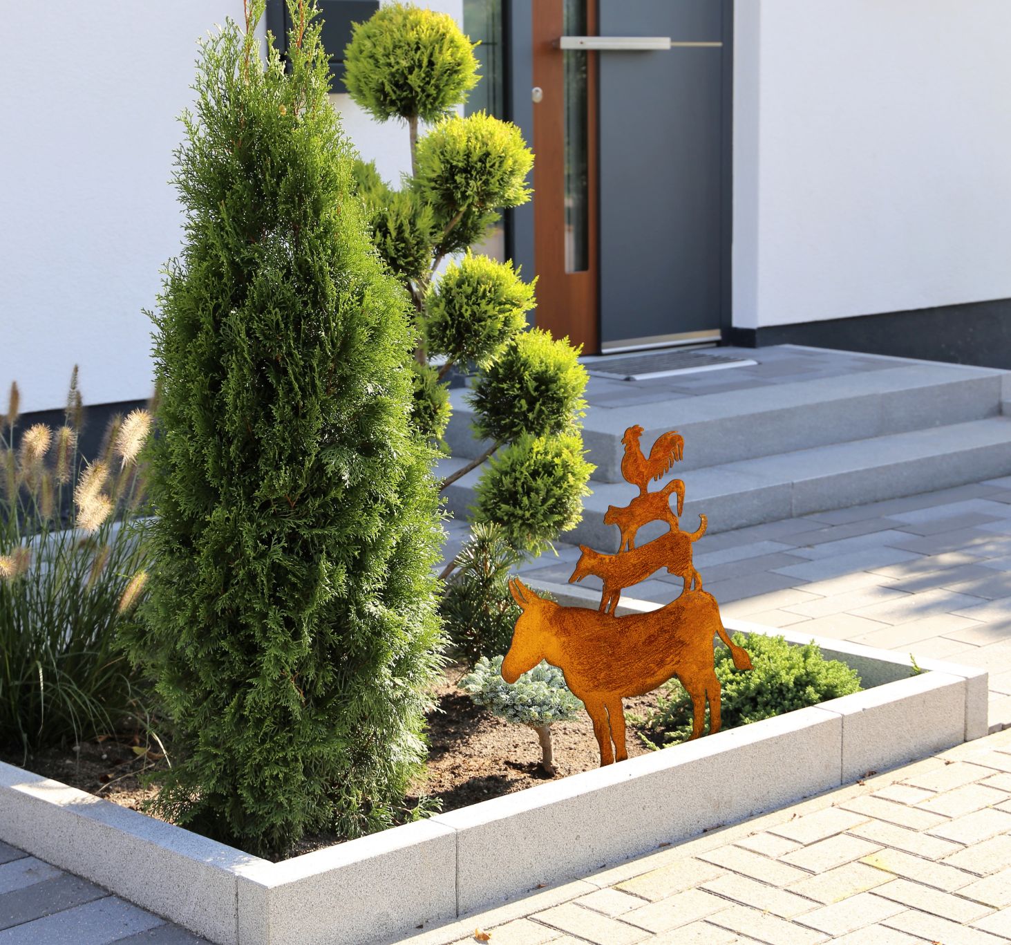 Bremer Stadtmusikanten Gartenstecker - Märchen Klassiker Deko Garten Deko Haustü