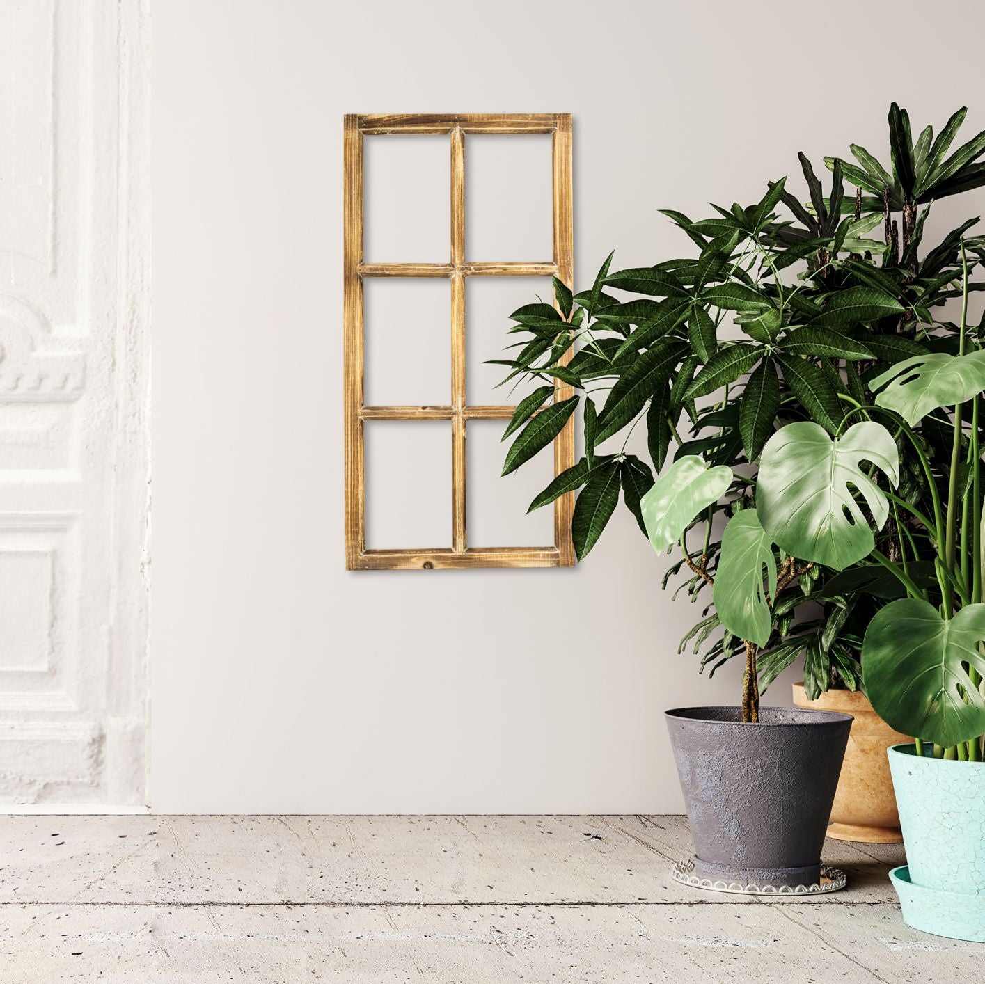 Deko Vintage Stallfenster Landhausstil Deko Fenster mit Halbbogen aus Holz